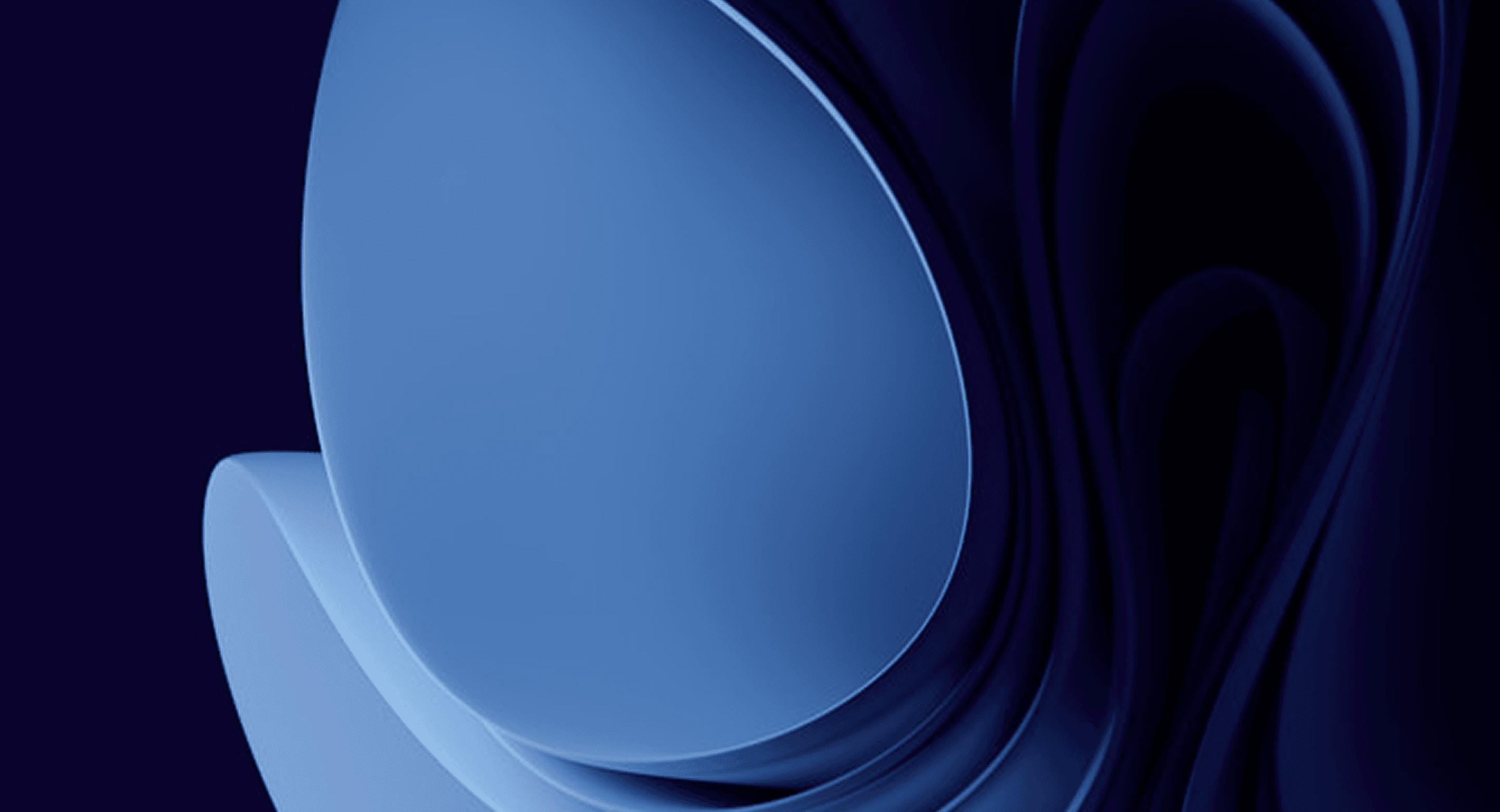 Arte abstracta azul com formas fluidas